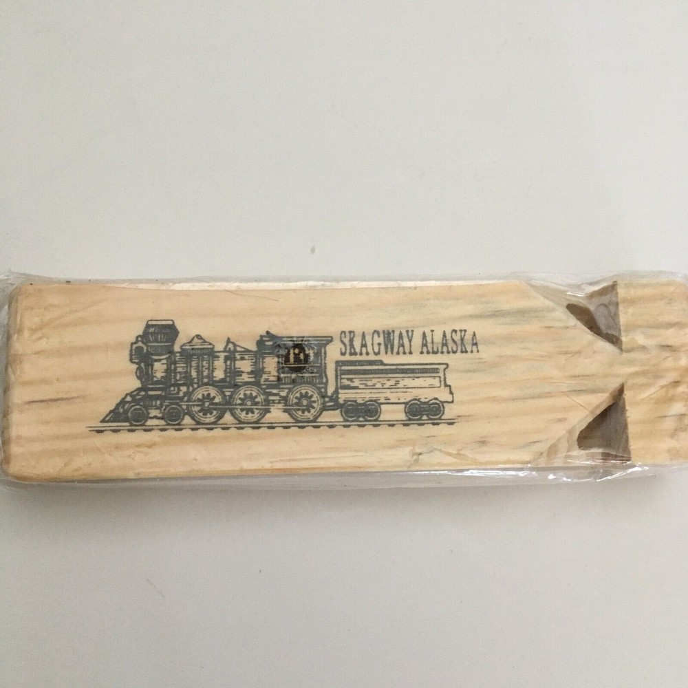 Skagway Alaska Wooden Train Whistle by Alaska Trading 5"